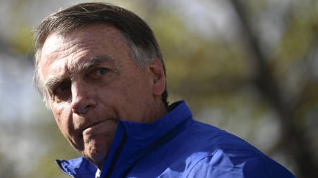 Former Brazilian President Jair Bolsonaro in Brasilia, Brazil, July 29, 2025.