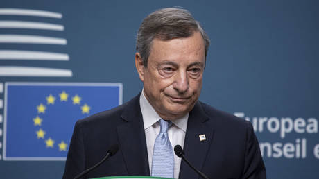 Former Italian Prime Minister and former European Central Bank President, Mario Draghi.