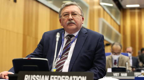 Russia’s Permanent Representative to the international organizations in Vienna Mikhail Ulyanov, in Vienna, Austria, on March 7, 2022.