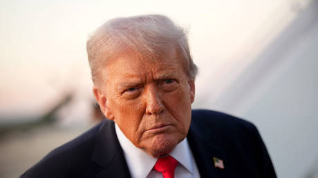 US President Donald Trump steps off Air Force One on September 7, 2025 at Joint Base Andrews, Maryland.