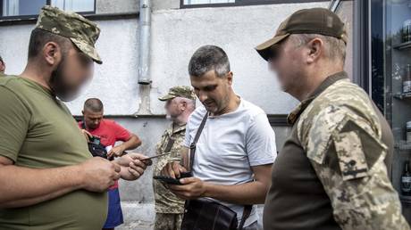 Ukrainian conscription officials, Kharkov, Ukraine, August 8, 2024.