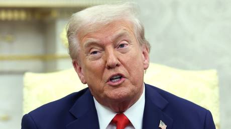 US President Donald Trump, Washington, DC, October 9, 2025.