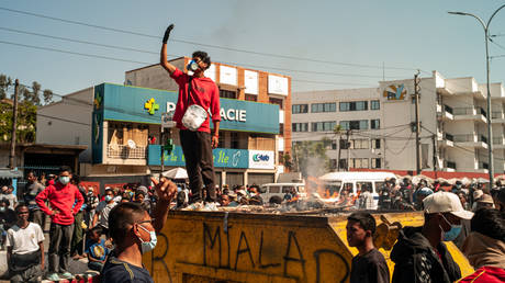 The protests under the youth-led movement Gen Z in Antananarivo, Madagascar on October 9, 2025.