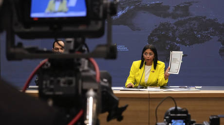 FILE PHOTO: Venezuelan Vice President and Oil Minister Delcy Rodriguez.