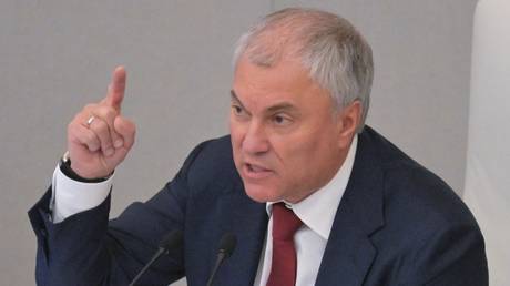 Russian State Duma Speaker Vyacheslav Volodin.
