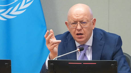 Russia’s permanent representative to the UN, Vassily Nebenzia, New York City, May 26, 2026.